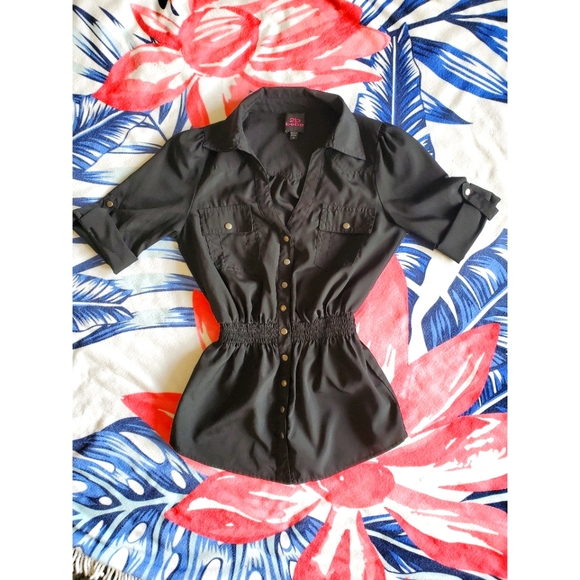 Small- Black 2B Bebe Blouse - Picture 1 of 5